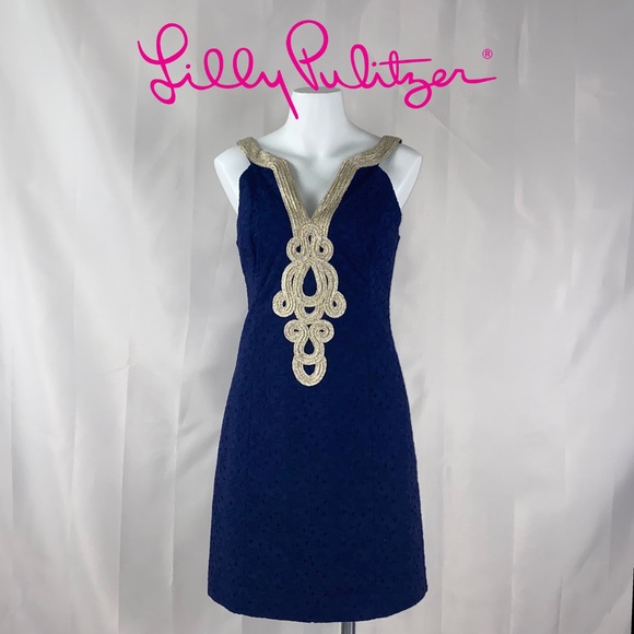 Lilly Pulitzer Dresses & Skirts - Lilly Pulitzer navy Emery shift dress